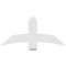 Ekena Millwork Bellingham Architectural Grade PVC Gable Bracket, 48"W x 22"H x 6"D x 6"F, 11/12 Pitch GBP048X22X0606BEL00 - alternate 2